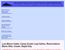 Tablet Screenshot of blackhillssouthdakotacabins.com